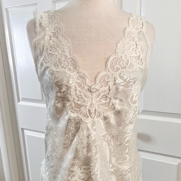 Vintage Cami & Slip Set Nylon Lace Camisole Skirt M Medium - Picture 6 of 8